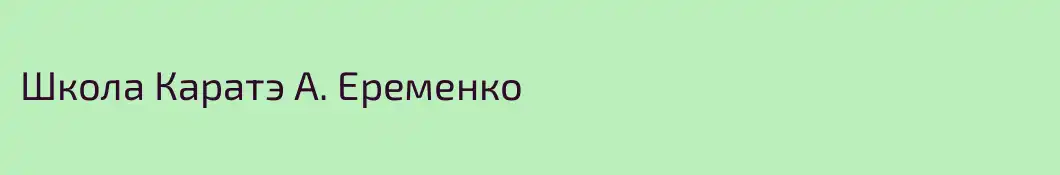 Школа Каратэ А. Еременко